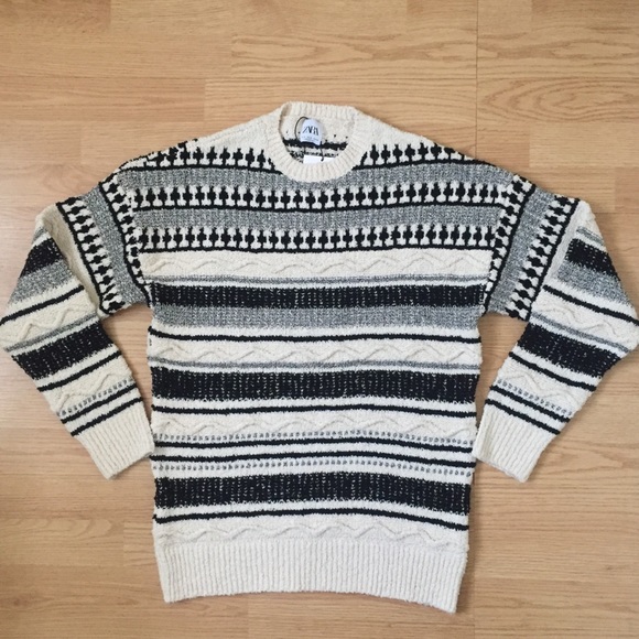 Zara Jacquard Knit Sweater - Picture 2 of 2